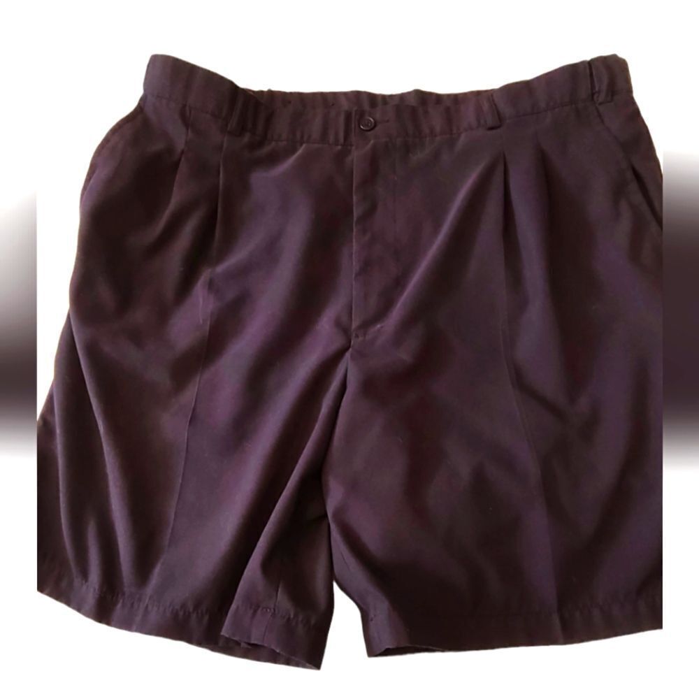 ADOLFO Shorts Men's Pleated Adjustable Waist‎ Navy Blue Sz 40